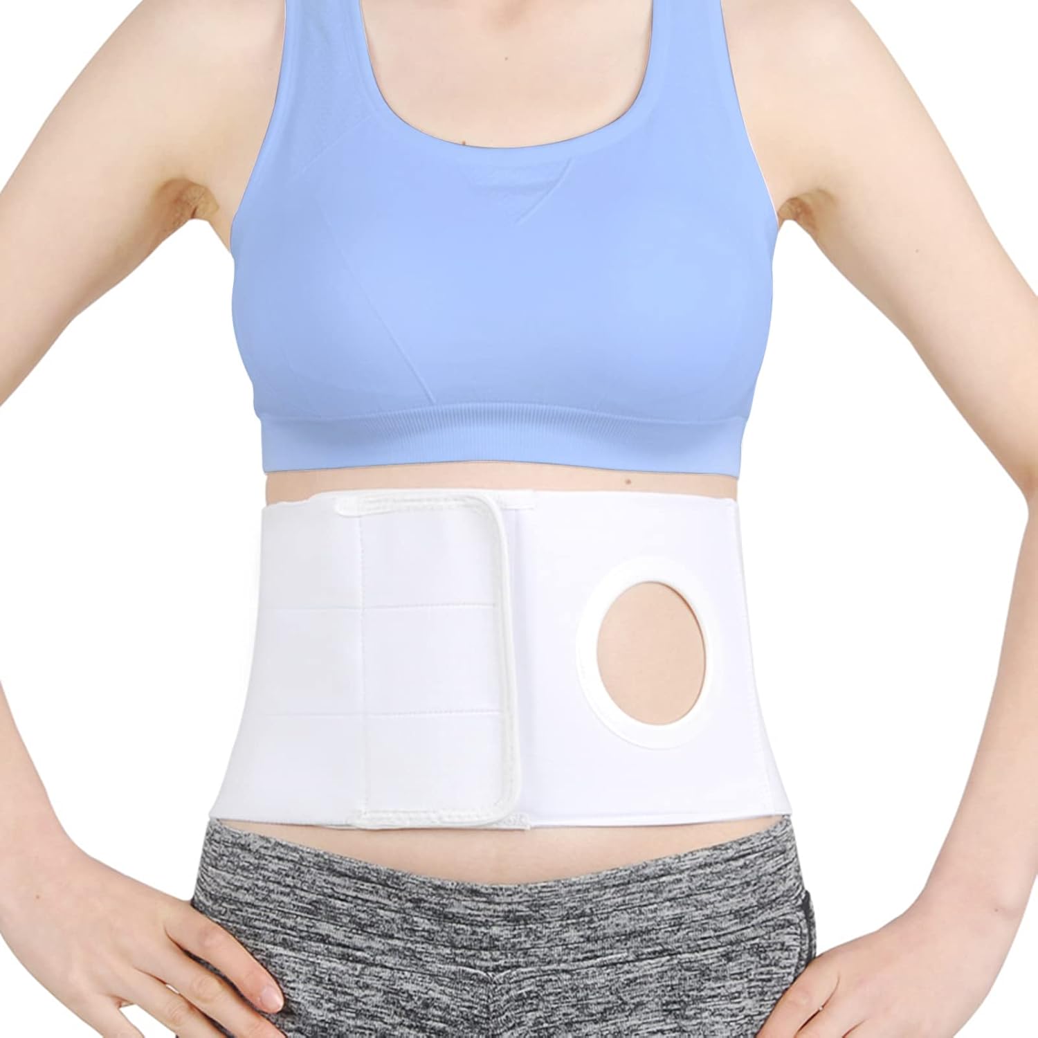 TANDCF Medical Ostomy Belt Ostomy Hernia Support Belt Abdominal Binder Brace Abdomen Band Stoma Support for Colostomy Patients to Prevent Parastomal Hernia Stoma Opening- Men Or Women- Size XS - Image 1