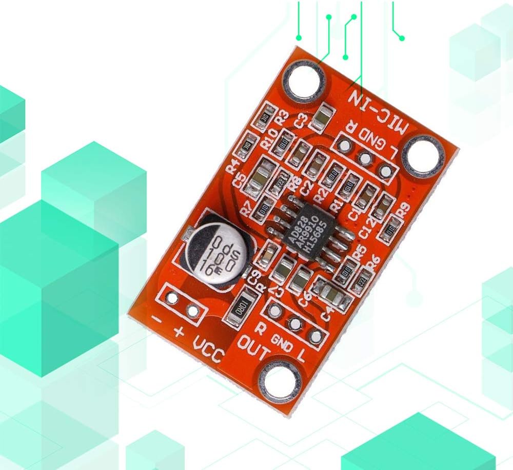 Acxico AD828 preamplifier board pins and operational amplifier chip