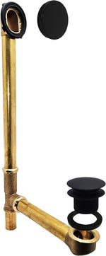 Westbrass bath waste assembly front view. Plumbing fixture.