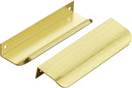 Gold Cabinet Handles Finger Edge Pulls 4.75 Inch CC 10 Pack | Low-Profile Finger Grip, Cabinet Door Edge Mount, Smooth Handle Shape, 5.9 Inch (150mm), For Drawers, Cupboards, Kitchen - Image 12