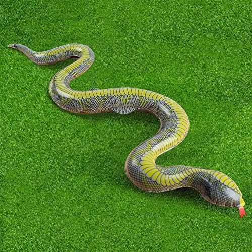 FuturePlusX inflatable snakes used as jungle safari themed birthday party table decorations