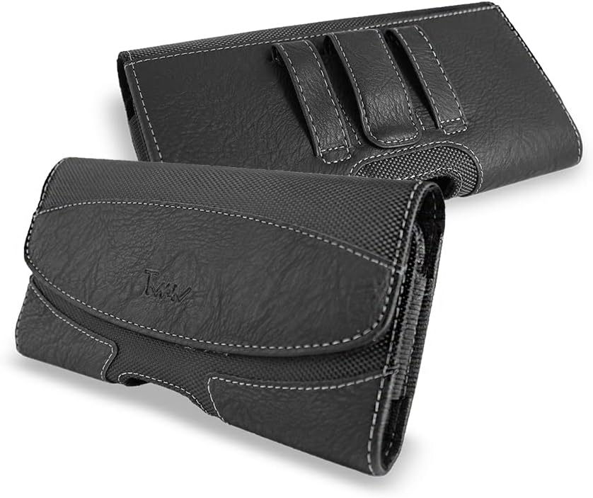 TMAN Samsung Galaxy A14 5G leather pouch case front view holster