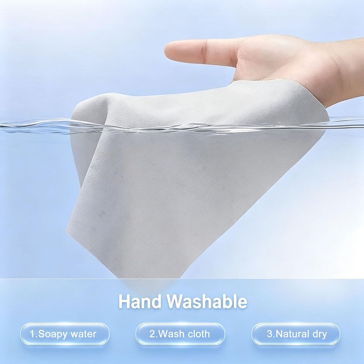 Cleaning smartphone screen with MUBUY-GOL microfiber cloth