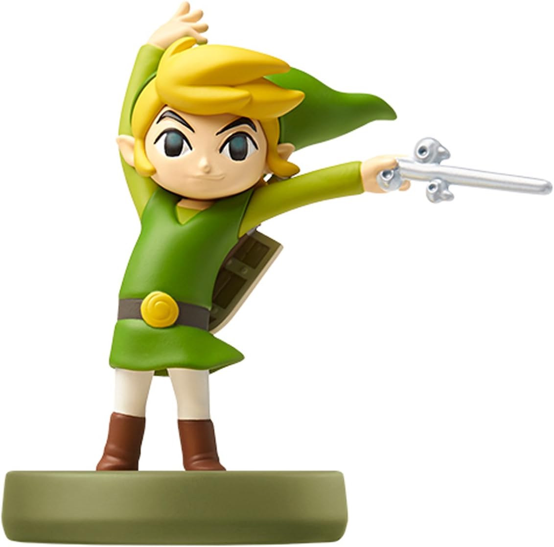 Nintendo Amiibo Toon Link Wind Tact figure front view showing Link holding the Wind Waker baton