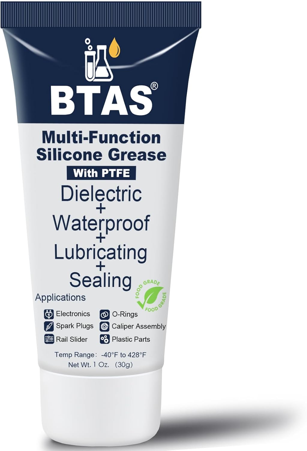 BTAS electrical silicone dielectric grease 1 ounce tube front view