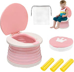 SunnySmile portable foldable potty seat pink front view
