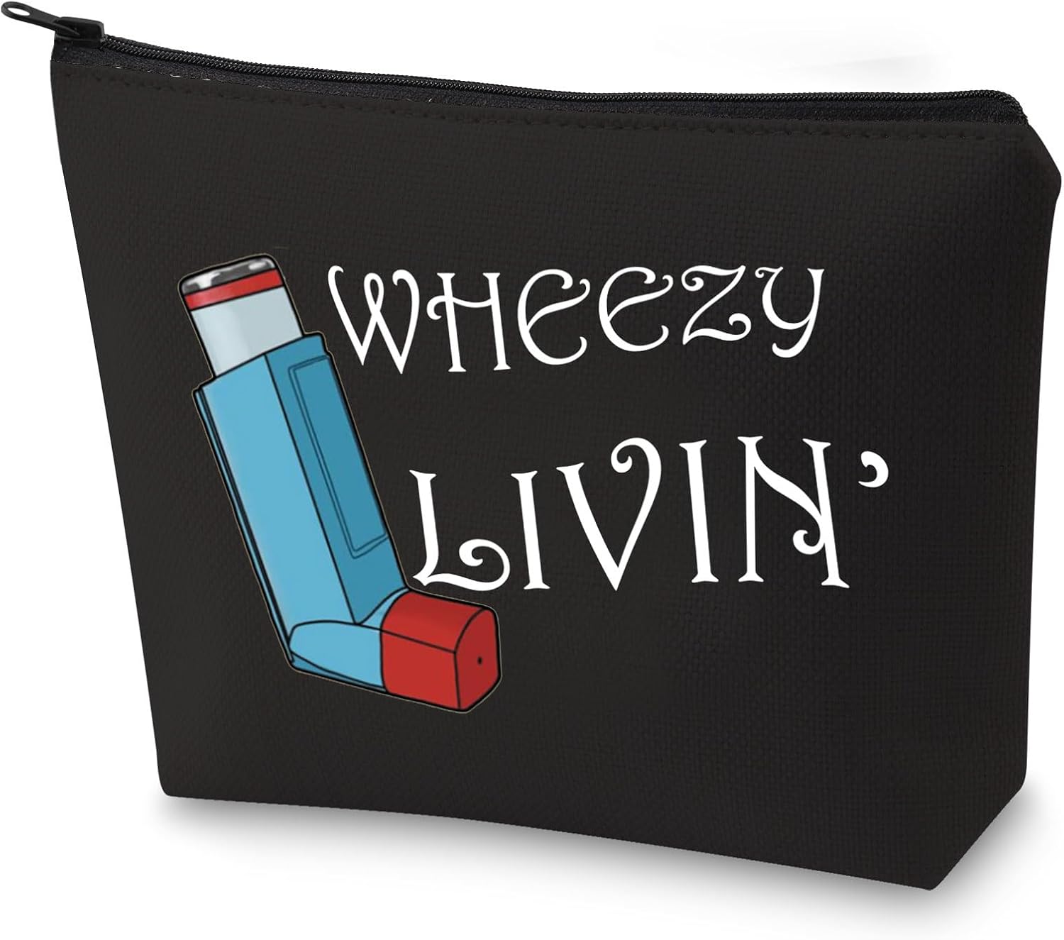 G2TUP Asthma Inhalator Gift Asthma Inhaler Medicine Bag Wheezy Livin’ Inhaler Pouch (Wheezy Livin’) - Image 1