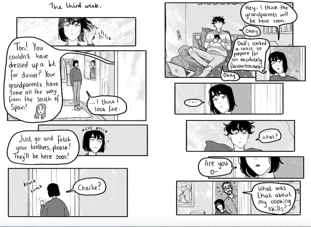 Exclusive mini-comic pages included in Heartstopper Volume 4 hardback