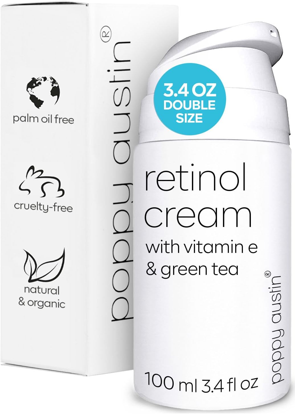 Poppy Austin retinol cream front view anti aging moisturizer
