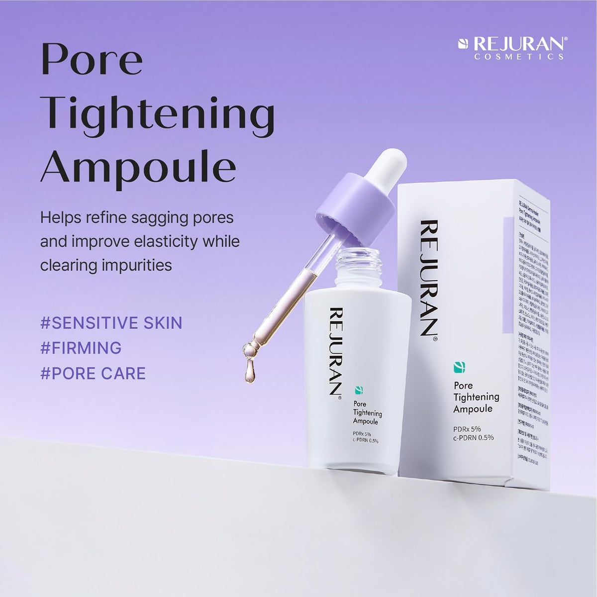 Rejuran Pore Tightening Ampoule packaging and dropper