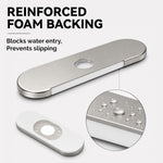 SUS 304 stainless steel escutcheon close-up texture