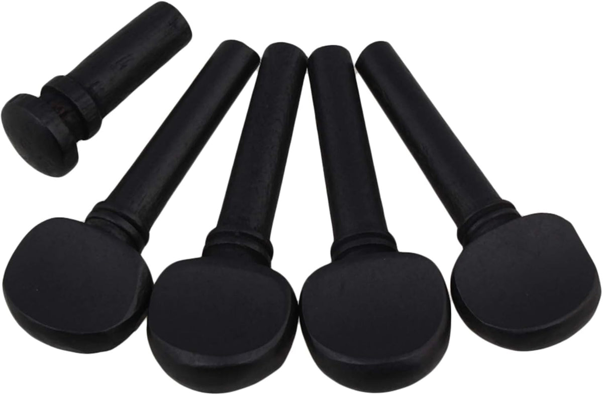 Lovermusic ebony wood violin pegs and endpin set