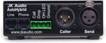 JK Audio AutoHybrid telephone line audio interface rear connection ports
