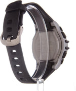 Timex men's sports watch display showing lap memory and indiglo backlight