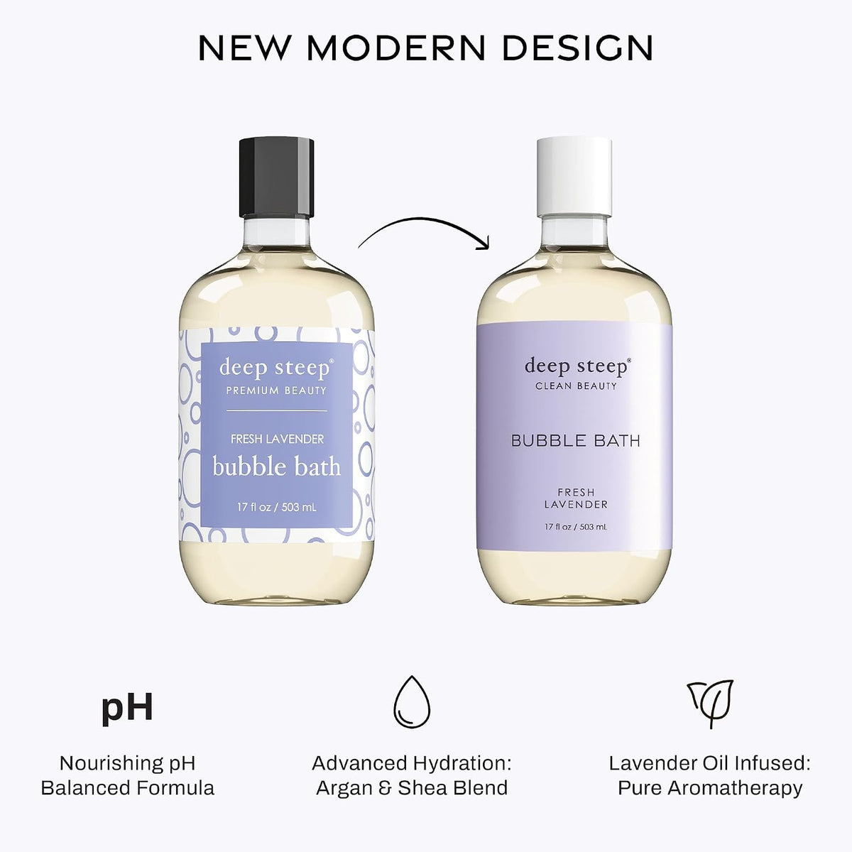 Deep Steep liquid bubble bath texture and rich foam