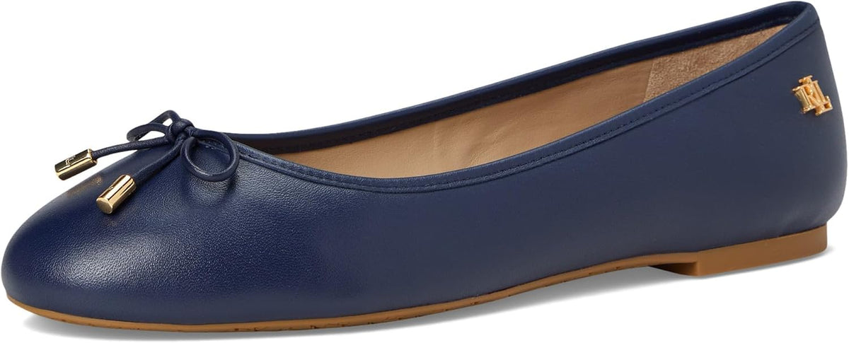 Lauren Ralph Lauren Jayna Nappa Leather Flat heel logo detail
