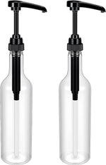 Maxdot 6 Pcs 25 oz Syrup Bottles with Pump Long Neck Bottles Plastic Syrup Pump Dispenser for Coffee Bar Accessories Home Party (Black) - Image 9