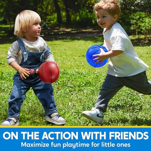 Durable rubber construction of Syncfun mini basketballs