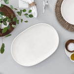 Villeroy and Boch white porcelain fish plate angled perspective