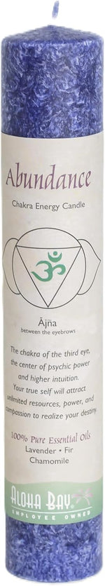 Essential oil infused yoga candle side profile