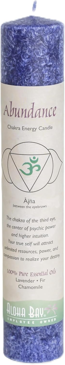 Essential oil infused yoga candle side profile