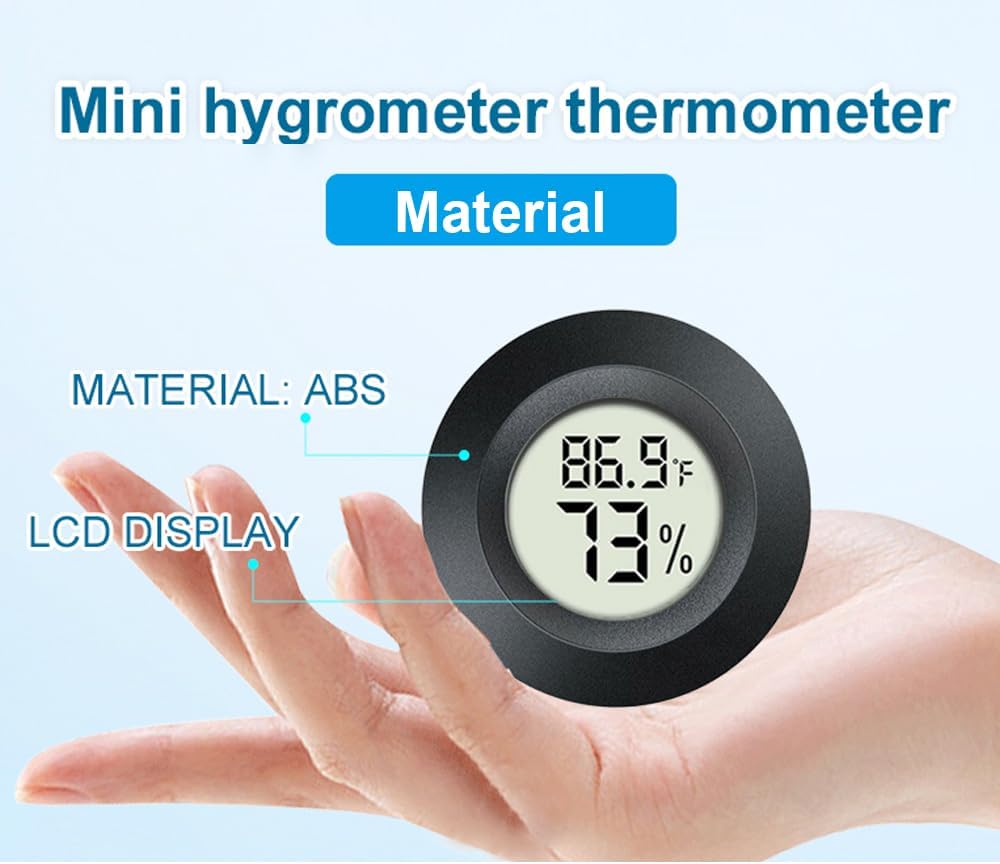 Jedew compact temperature meter displayed next to LR44 batteries