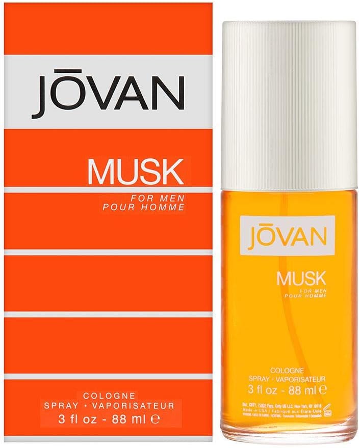 Jovan Musk Cologne Spray front view authentic men fragrance
