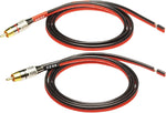 CNCESS RCA Male to Speaker Wire Cable front view