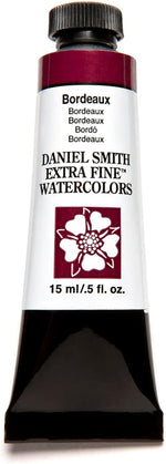 Genuine mineral watercolor paint squeezed out on a ceramic palette