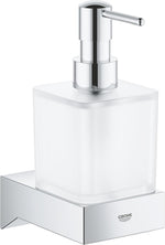 GROHE Starlight chrome soap dispenser frosted glass reservoir closeup