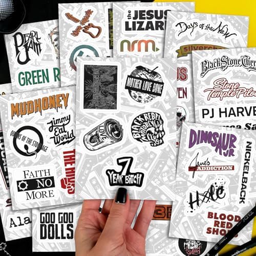 Bulbacraft waterproof rock and roll aesthetic stickers