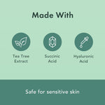 Rael tea tree oil infused hydrocolloid patch application on clean dry skin