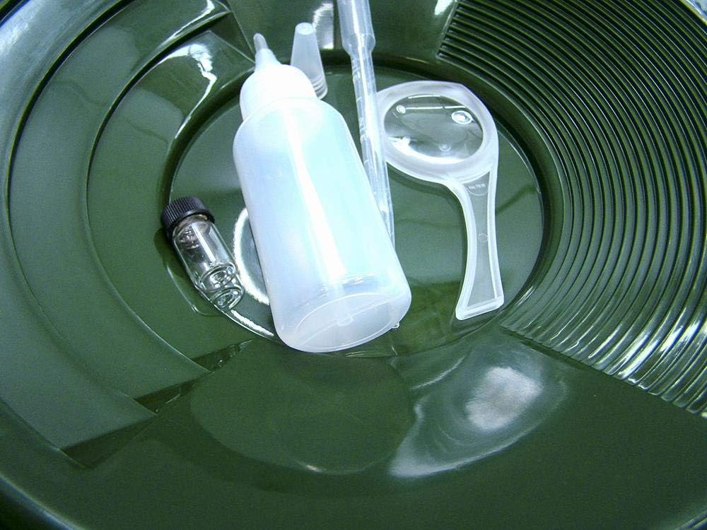 Complete 5 piece gold panning kit including snuffer bottle and vial
