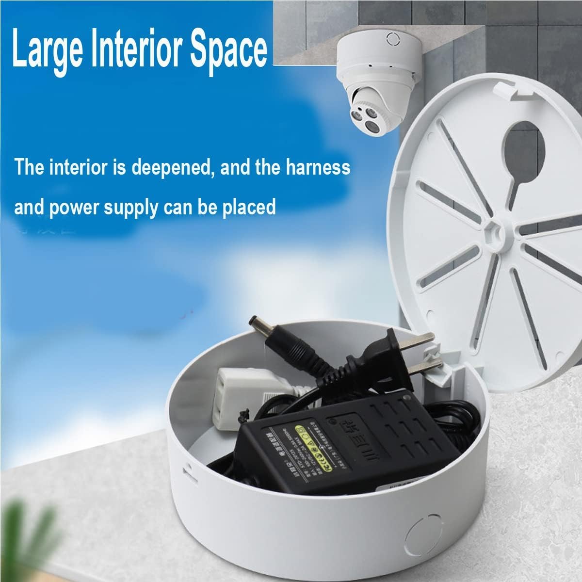 Included hardware screws and anchors for waterproof security camera box