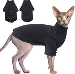 Idepet Sphynx Hairless Cats Sweater Shirt Kitten Soft Puppy Clothes Pullover Cute Cat Pajamas Jumpsuit Cotton Apparel Pet Winter Turtleneck for Cats and Teacup Chihuahua Small Dogs(Green,XS) - Image 10