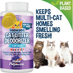 Premium plant based cat litter box powder freshener