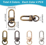 Dimensions display of 34x14x6.5mm lobster claw clasps