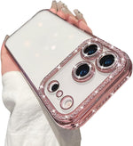 Casechics Compatible with iPhone 15 Case,Diamend Case,Pink | Glitter Bling Sparkly Diamond Case,Full Body Protective,Diamond Camera Protective - Image 10