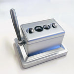 Quad Table Cigar Cutter, Brushed Finish, for 52 and 60 Ring Gauge - Image 1