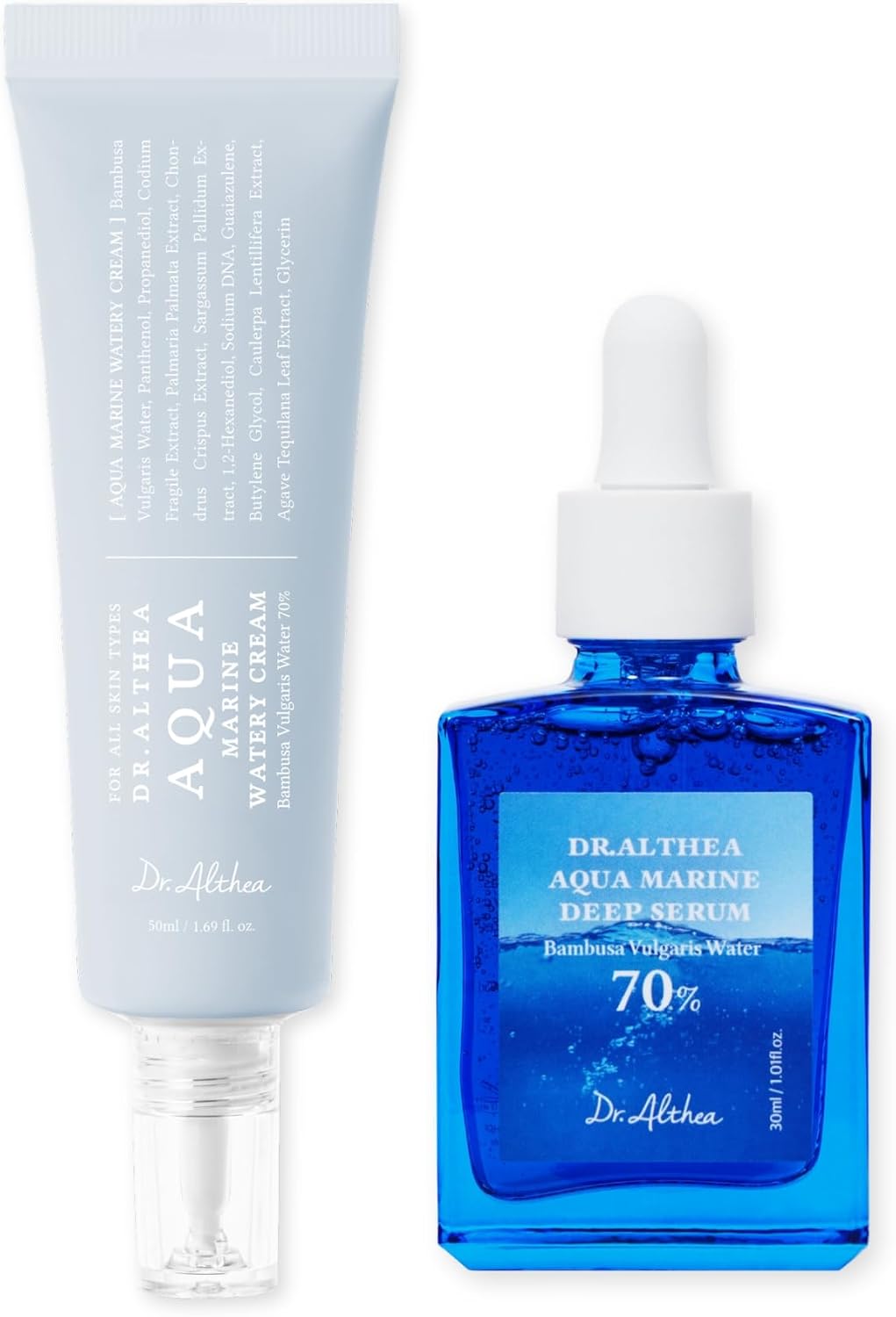 Dr.Althea Deep Hydration Duo packaging front view showcasing genuine imported Korean vegan skincare set