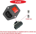 MKBKLLJY 10A 250V power socket module dimensional layout