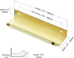 Brushed brass cabinet hardware close up detail
