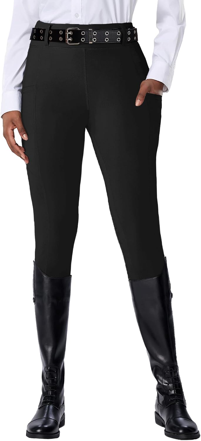 DMVOD full seat silicone grip riding breeches side profile