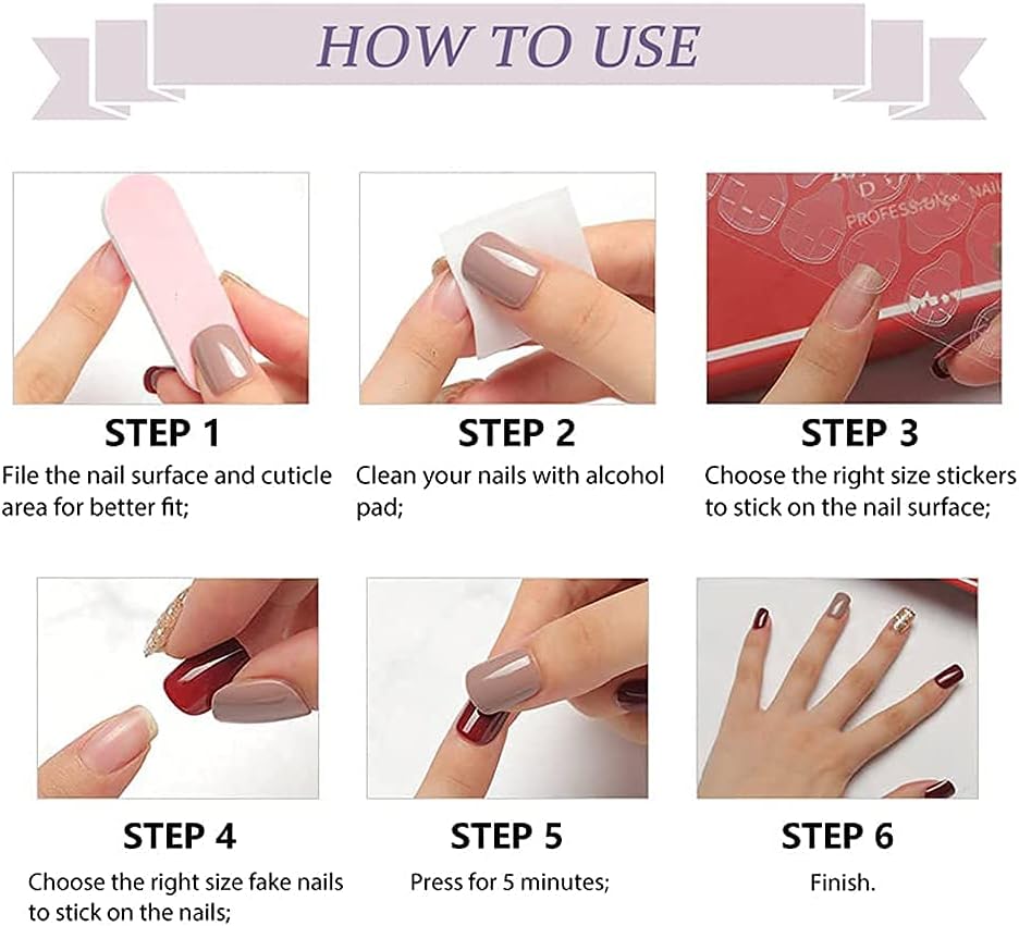 Babalal glossy manicure press on nails packaging box