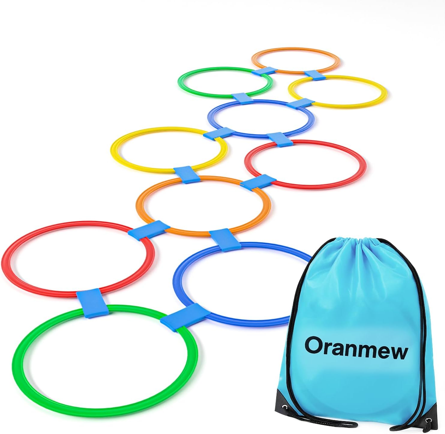 Oranmew hopscotch rings 10 piece set front view