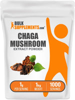 BulkSupplements.com Organic Chaga Mushroom Extract Powder - Organic Chaga Powder, Mushroom Supplement - Gluten Free, 1g per Serving, 100g (3.5 oz) (Pack of 1) - Image 9