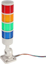 Stack Lights, Industrial Signal Tower with Rotatable Base, Steady/Flashing Light Switchable, 12V/24V DC (3-Layer, No Buzzer) - Image 9