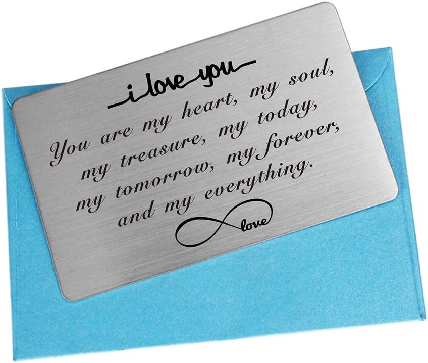 Close up shot of laser engraved infinity symbol on FALOGIJE wallet card