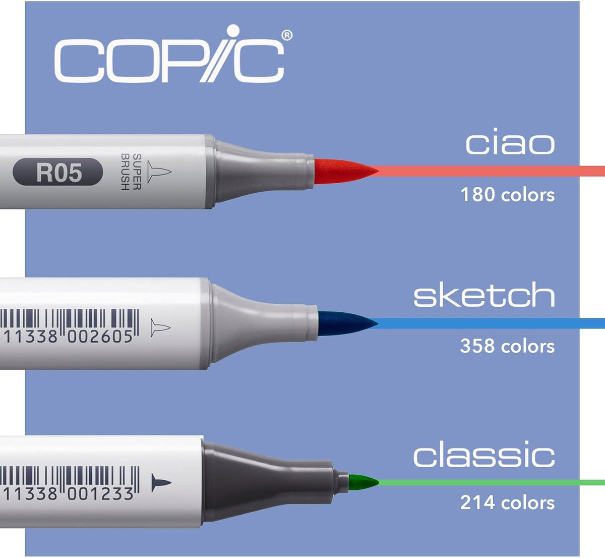 Copic 12-piece basic set packaged securely