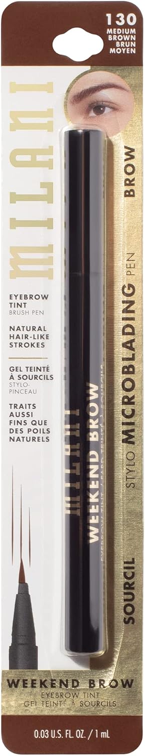 Smudge resistant liquid brow pen illustrating natural arch definition application.